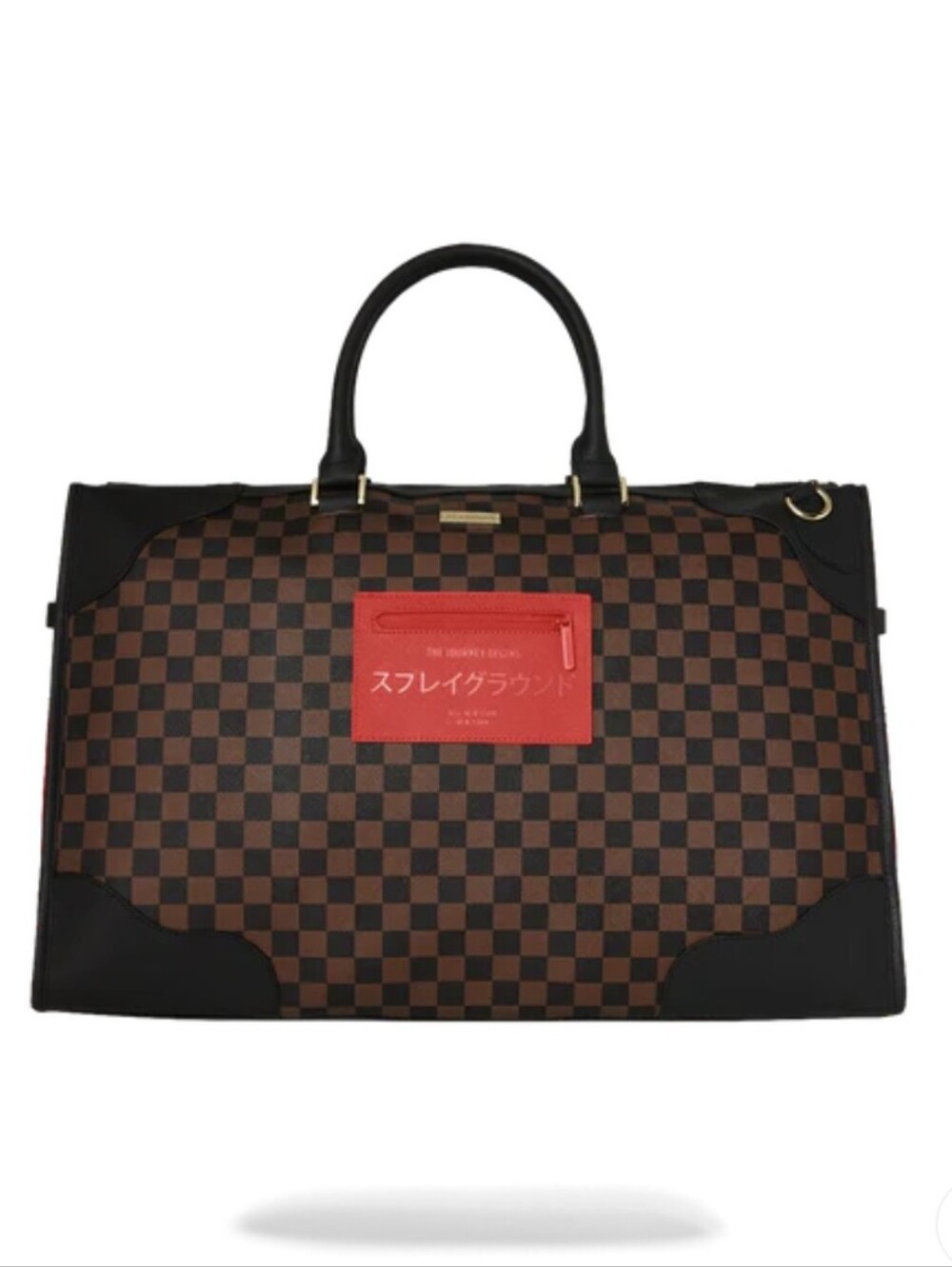 Sprayground Katana Check Boss Pyramid Tote